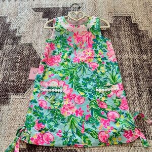 Lilly Pulitzer Floral Kids Dress - Pink and Green
